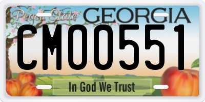 GA license plate CMO0551