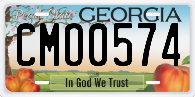 GA license plate CMO0574