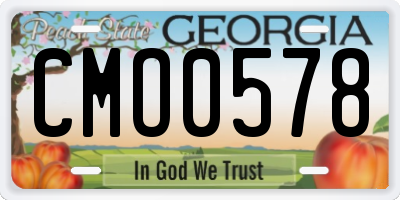 GA license plate CMO0578