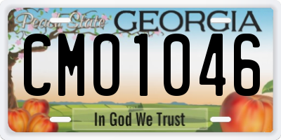 GA license plate CMO1046