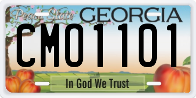 GA license plate CMO1101