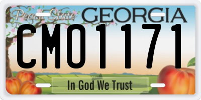GA license plate CMO1171
