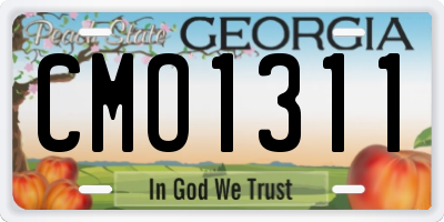 GA license plate CMO1311