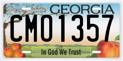 GA license plate CMO1357