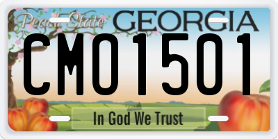GA license plate CMO1501