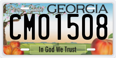 GA license plate CMO1508