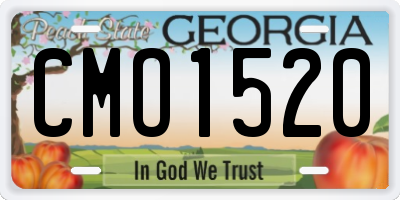 GA license plate CMO1520