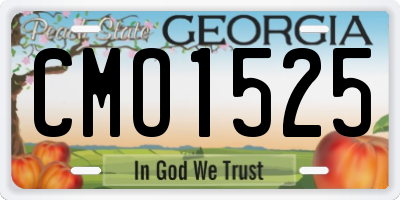 GA license plate CMO1525