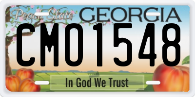GA license plate CMO1548