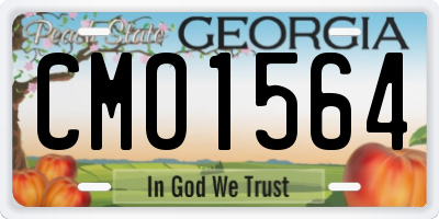 GA license plate CMO1564