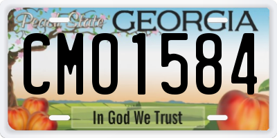 GA license plate CMO1584