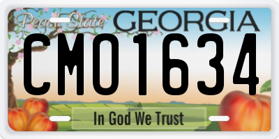 GA license plate CMO1634