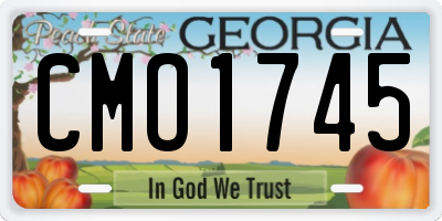 GA license plate CMO1745