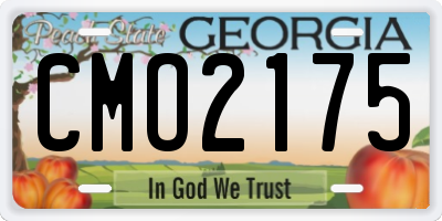 GA license plate CMO2175