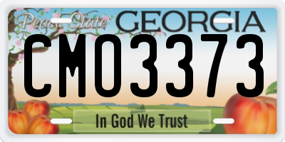 GA license plate CMO3373