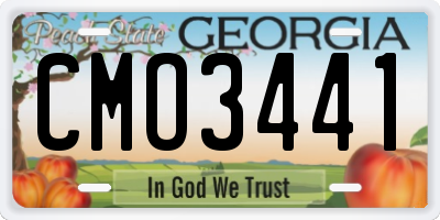 GA license plate CMO3441