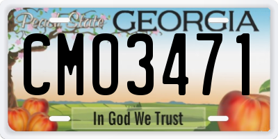 GA license plate CMO3471