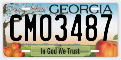 GA license plate CMO3487