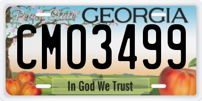 GA license plate CMO3499