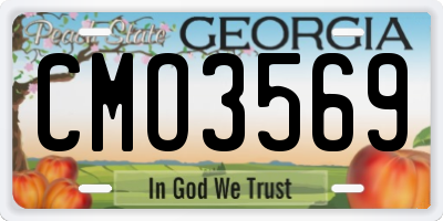 GA license plate CMO3569