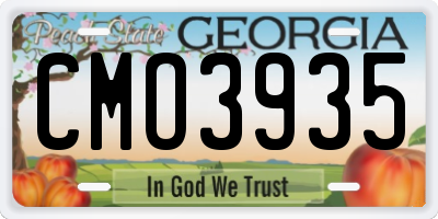 GA license plate CMO3935