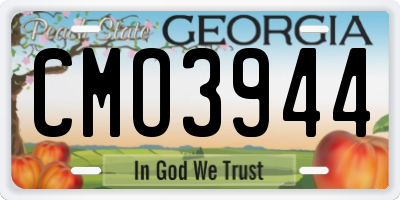 GA license plate CMO3944