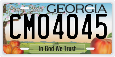 GA license plate CMO4045