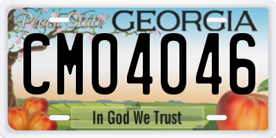 GA license plate CMO4046