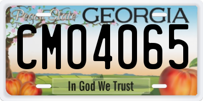 GA license plate CMO4065