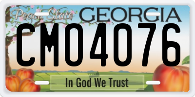 GA license plate CMO4076