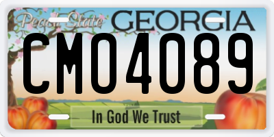 GA license plate CMO4089