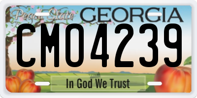 GA license plate CMO4239