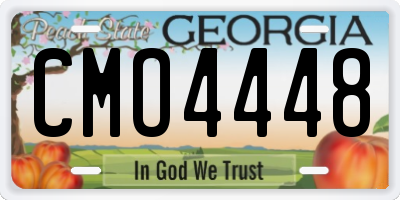 GA license plate CMO4448
