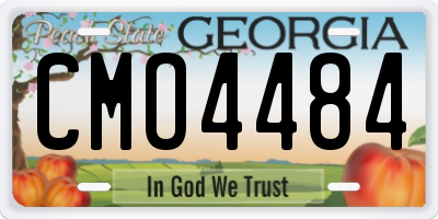 GA license plate CMO4484