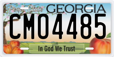 GA license plate CMO4485