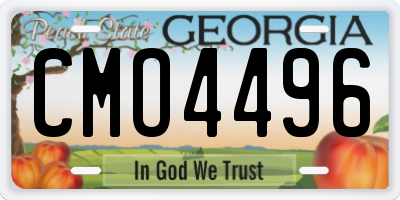 GA license plate CMO4496