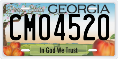 GA license plate CMO4520