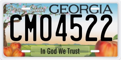 GA license plate CMO4522