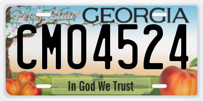 GA license plate CMO4524