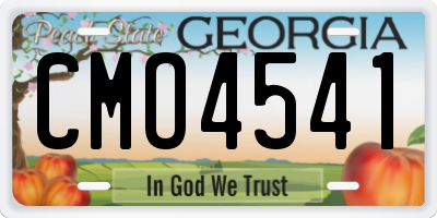 GA license plate CMO4541