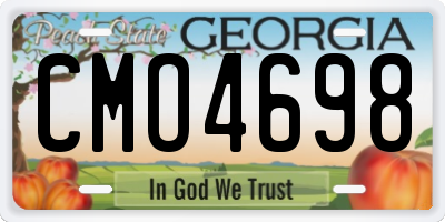 GA license plate CMO4698