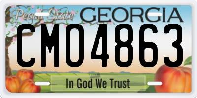 GA license plate CMO4863