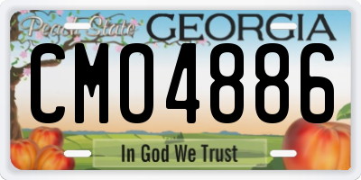GA license plate CMO4886