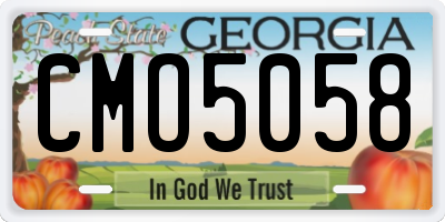 GA license plate CMO5058