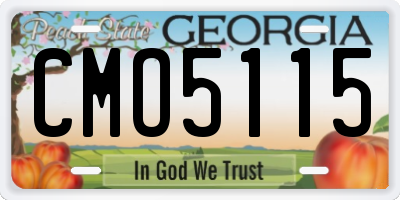 GA license plate CMO5115