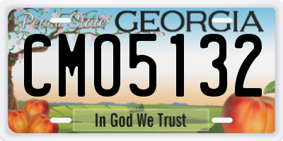 GA license plate CMO5132