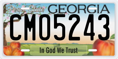 GA license plate CMO5243