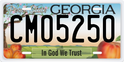 GA license plate CMO5250