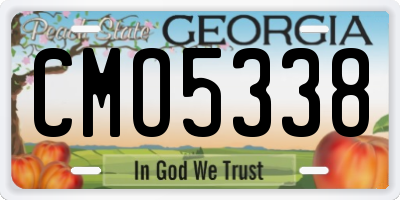 GA license plate CMO5338