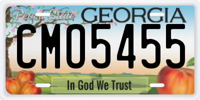 GA license plate CMO5455